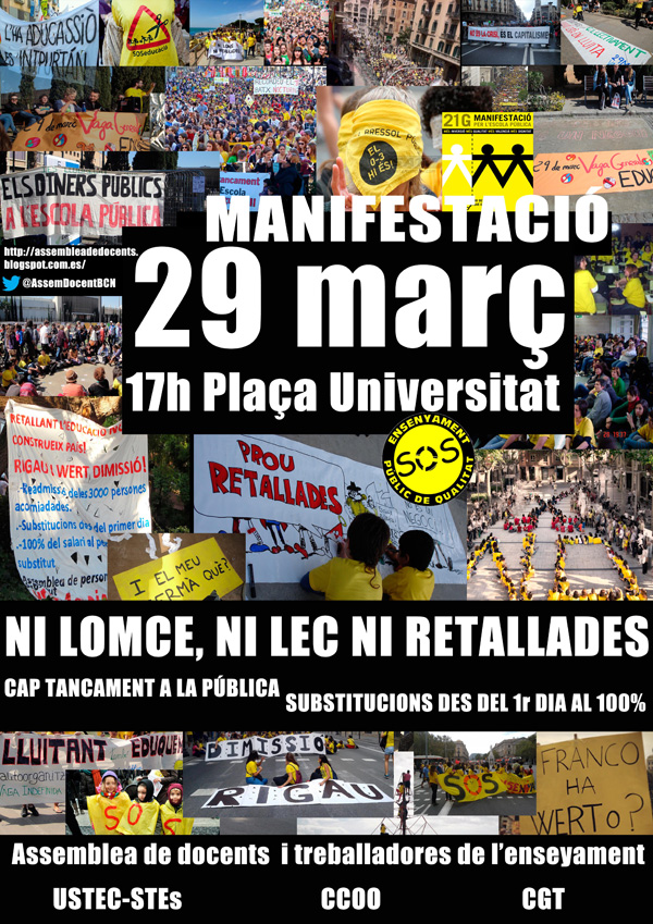 Cartell manifestació 29 març
