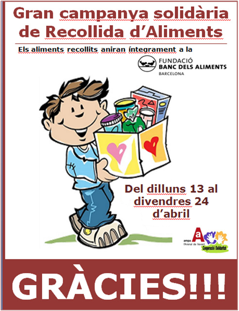 agraïments campanya aliments