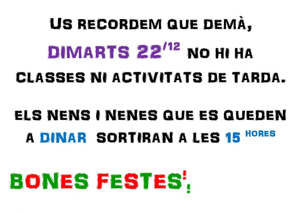 RECORDATORI SORTIDA 22_12